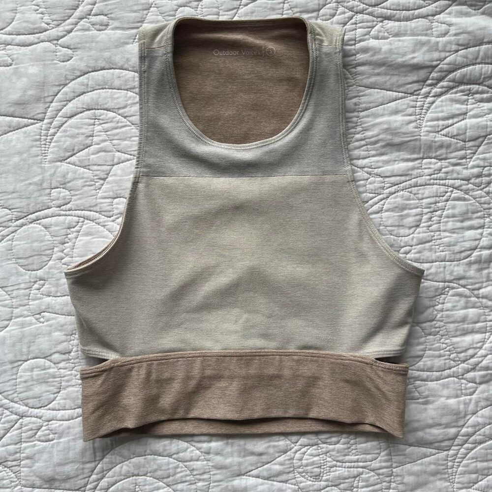 Outdoor-voices Women's Tan and Cream Bra